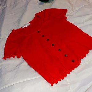 Red crop top from hippie rose size small